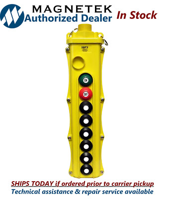 Magnetek SBP2-8-WH Pendant 8-Button Dual-Speed 1-Spd Switches w/ Maint ...