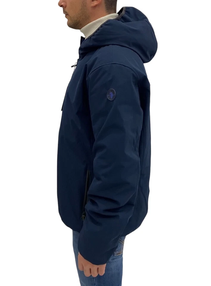 Giubbino uomo US. POLO ASSN, taglia 56 blu con cappuccio imbottito, sconto 50%. - Imagen 2 de 4