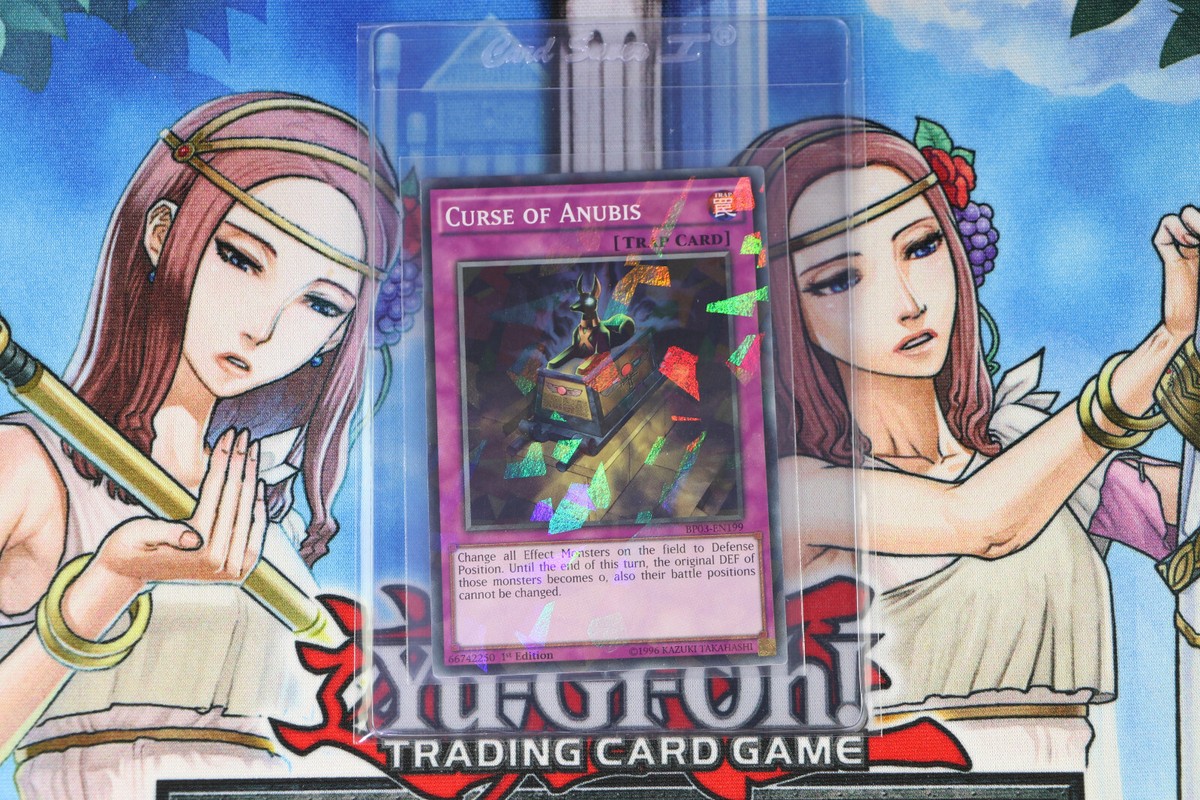 Yugioh Trap Card Curse of Anubis BP03-EN199 1st Ed Shatterfoil Rare