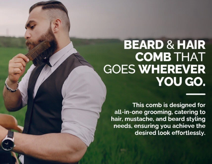 Juego de 10 Padrinos de Padrino Regalos de Boda Madera Plegable Bolsillo Peine de Pelo Peine para Barba Foto 3 de 4