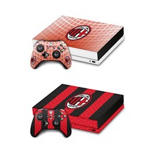 OFFICIAL AC MILAN 2020/21 CREST KIT VINYL SKIN DECAL FOR XBOX ONE X BUNDLE