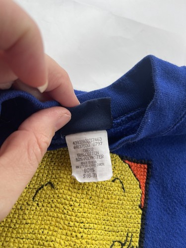 Vintage 90s Tweety Bird Boys Sweatshirt Size 6/7 Blue - Picture 5 of 5