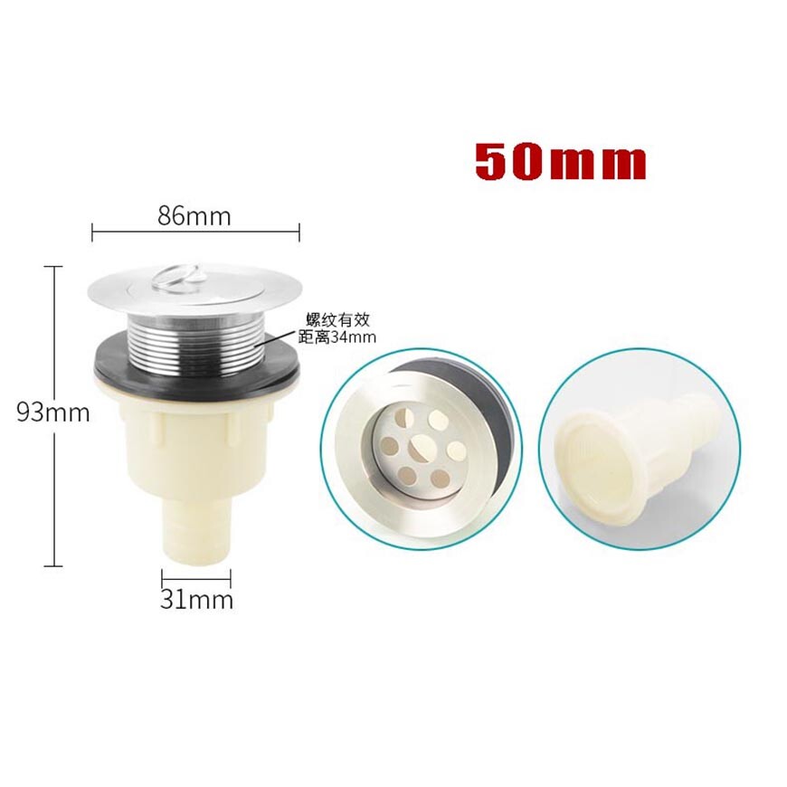 Universal Basin Waste Drain Filter Bathroom Sink Plug Stopper Sewer