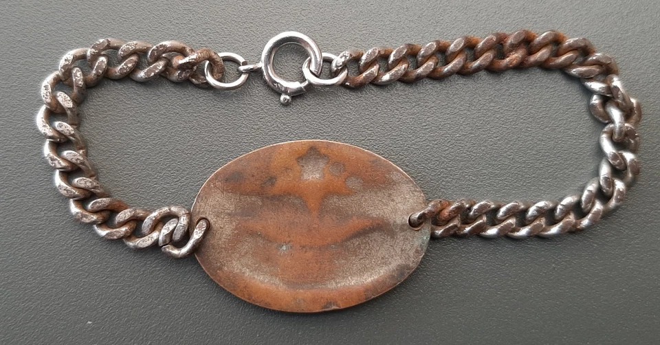 Bracelet Plaque Identité BA 1-106 Armée de l'Air WW2 Indochine ORIGINAL métal - Photo 2/3