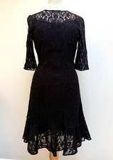 Dolce & Gabbana Black Lace Designer Couture Dress Size 44 Retail Was $4K