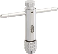 Tools 21102- T-Handle Ratcheting Tap Wrench for Tap Sizes 1/4" to 1/2"