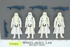 Lot of 4 Imperial Hoth Stormtroopers Complete Star Wars ESB 1980 Kenner NO REPRO