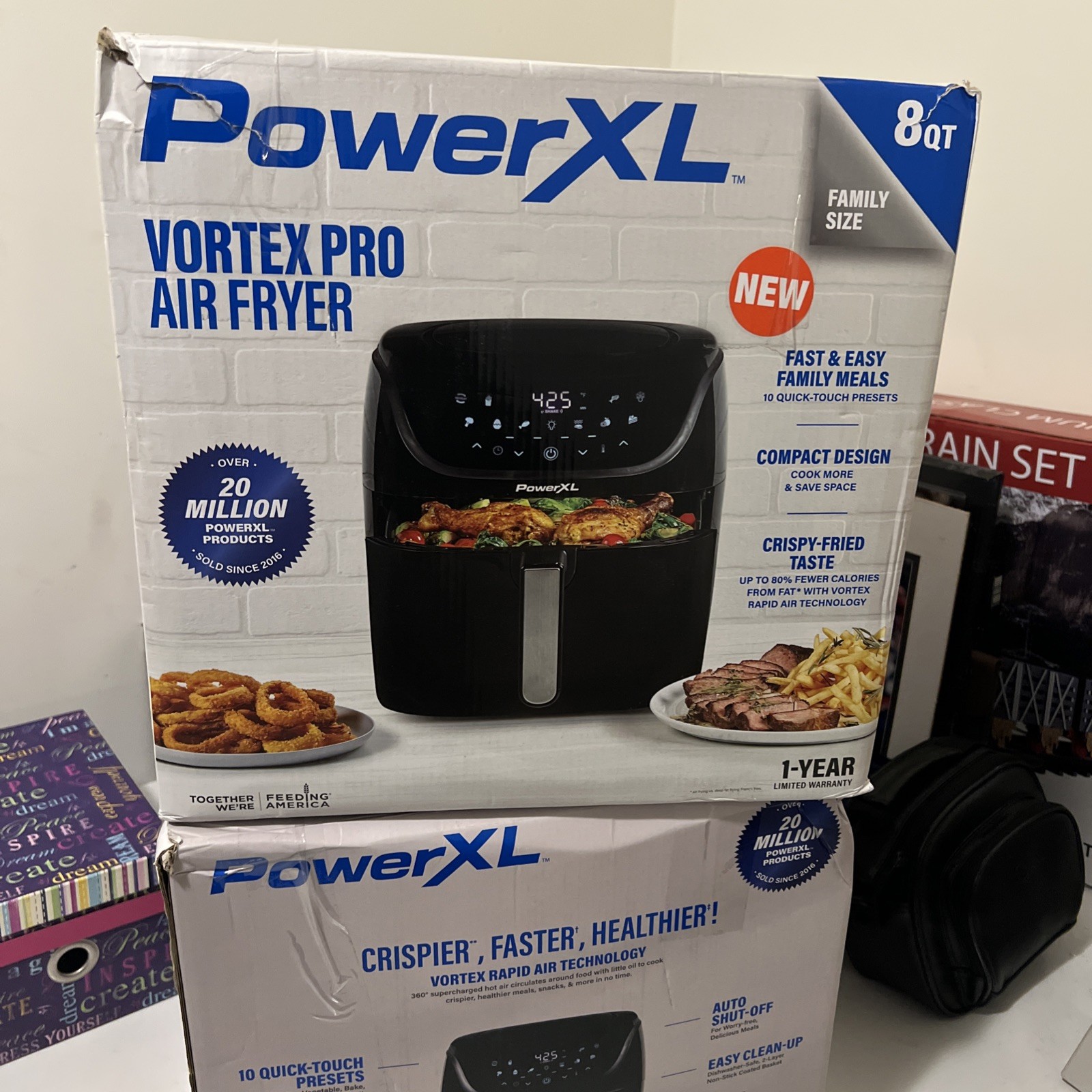 PowerXL Vortex Pro Air Fryer 8 Quart- Family Size-New In Open Box