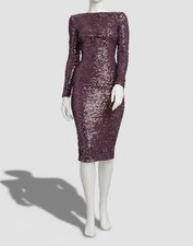 Dress The Population Women's Purple Emery Sequin Dress Size M