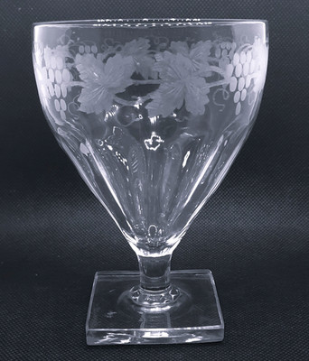 3er Set Britisch Georgisch Graviert Weinrebe Feuerstein Glas Römer um 1780-1810