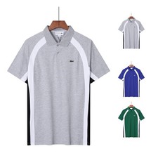 Men's Short Sleeve Colorblock Polo Shirt Sports Casual Tennis Golf Tee M-XXL