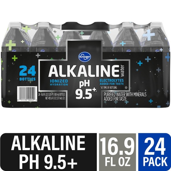Kroger Ionized Hydration Alkaline Water, 24 Pack, 16.9 fl oz ONEDAYY SHIPP!!!