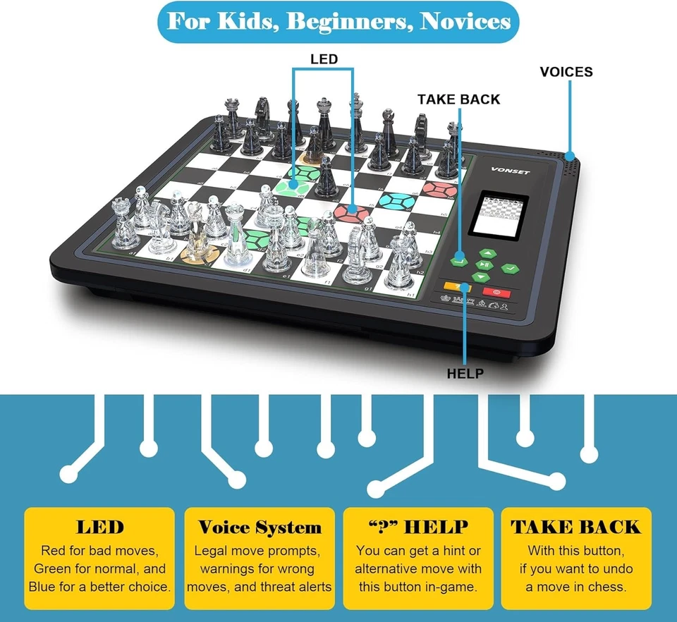 L6 Computer Chess Electronic Chess Board with Piece Position Display, Electronic - Image 4 of 4