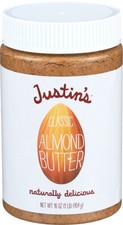 Justin's Almond Classic Nut Butter Jar 16 oz Pack of 6 