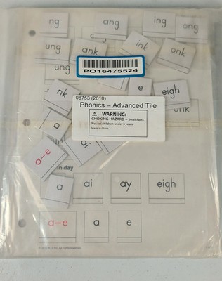 K12 Phonics Advanced Tile Set Educational Learning Cards