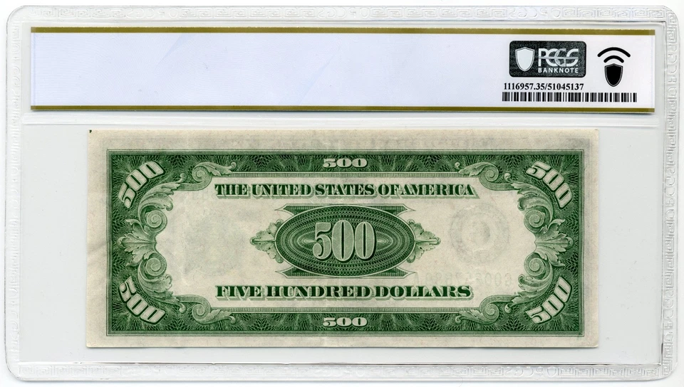 1934A $500 US Federal Reserve Note, Chicago - Choice Very Fine, PCGS VF35 - Image 2 of 2