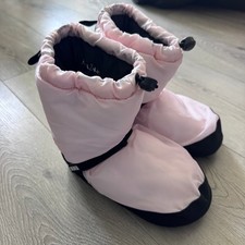 Bloch Warm Up Booties IM009K Irina and Max Pink Black Dance Boots Large NWT