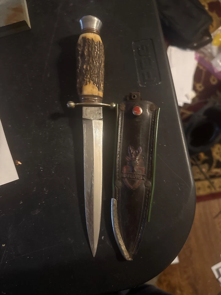 ВИНТАЖНЫЙ НОЖ SCHNEIDTEUFEL ROSTFREI SOLINGEN С ФИКСИРОВАННЫМ ЛЕЗВИЕМ С НОЖНАМИ. - Изображение 2 из 3