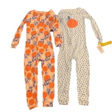 NWT Carter s 2 Piece Pajama Set Girls 5T Long Sleeve PJs Peaches Lot Of 2
