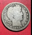 1899O US Barber SILVER Quarter "New Orleans" Mint! Good! Lower Mint Old US Coin!