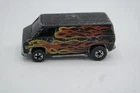 Vintage 1974 HOT WHEELS Super Van Black Flames Blackwall Loose USED GMC