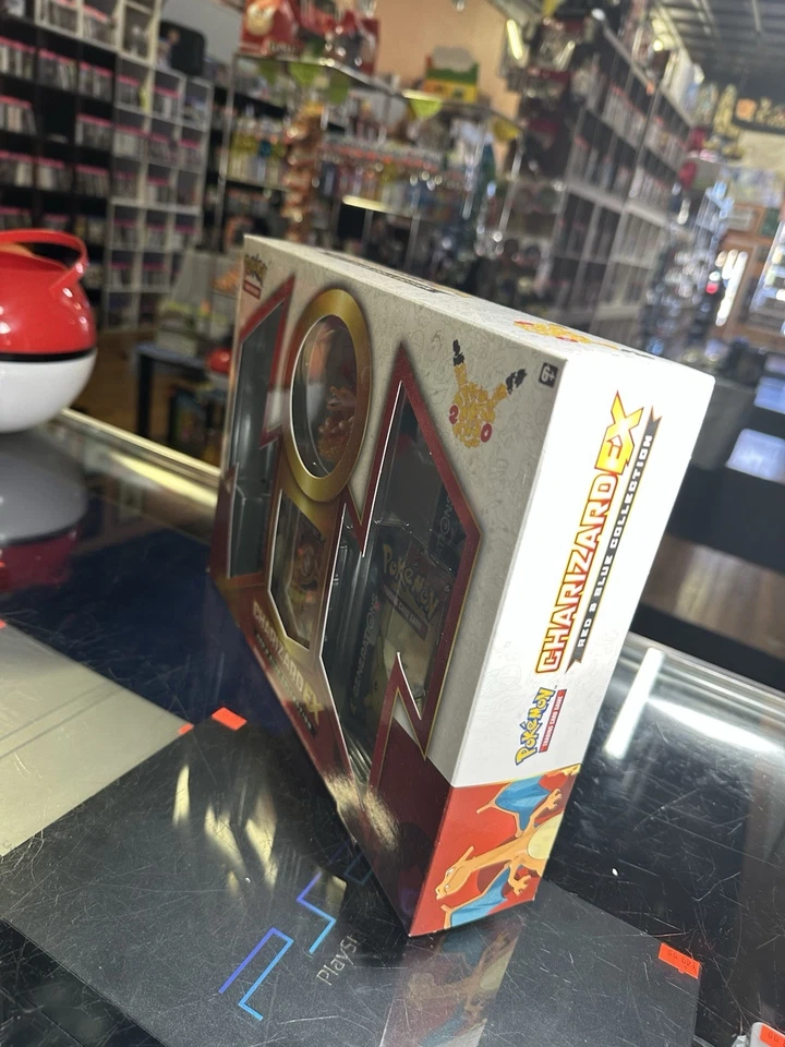 Pokemon Charizard EX Red & Blue Collection Box 25th Anniversary Trading Card NEW - Image 2 of 4