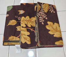 C&F Enterprises Handcrafted Cloth Napkins Set Of 3 Acorn Fall Leaves