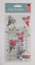 VERY RARE Jolee's Wild Bouquets Flowers On Trellis Scrapbooking Stickers
