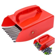 Plastic Berry Picker with Metallic Comb Blueberry Rake Scoop for Fruit Harvestin