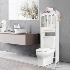 2-tier Toilet Cabinet, Over The Toilet Storage Cabinet, Bathroom Organizer