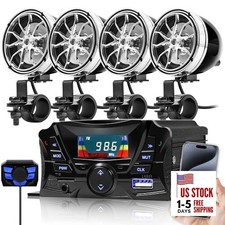 Motorcycle Speakers Bluetooth, Waterproof Speakers and Amplifier Audio Sound