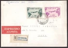 Italy Republic, Gronchi Rosa on registered express 1962 -HX32