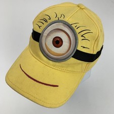 Despicable Me Minion Ball Cap Hat Boys Kids Yellow Adjustable Snapback