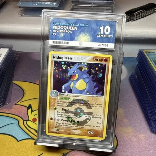 2004 Pokemon EX Fire Red & Leaf Green #9 Nidoqueen Reverse Foil ACE 10 GEM MINT