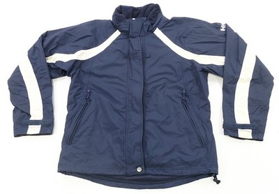 Rare VTG HELLY HANSEN Tech Fleece Lined Sailing Jacket 2000s Navy Blue White L