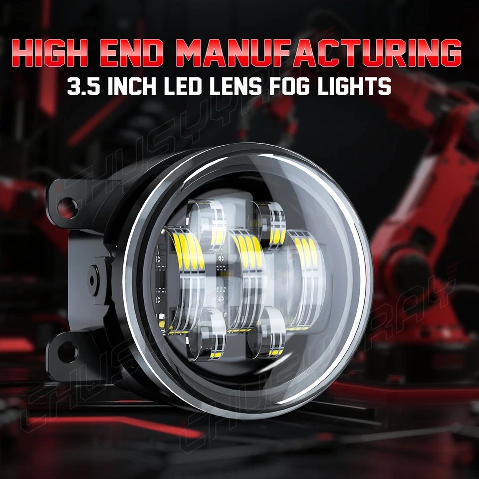 2x Front Bumper Fog Light Lamps Fits Peugeot 207 407 Boxer Fiat Ducato 2014 - Image 4 of 4