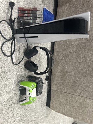 Ps5 Bundle With Games, Headset, Pro Aim Controller, And Charging Dock