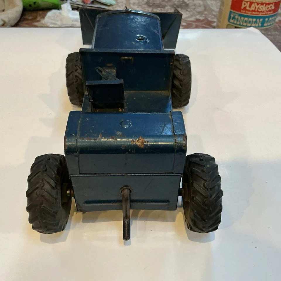 VTG Structo front End-Loader blue Pressed Steel tractor construction toy - Image 4 of 4