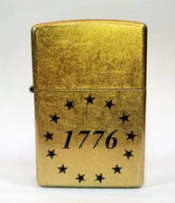 American 1776 13 Star Flag We The People Zippo Street Brass Lighter New in Box