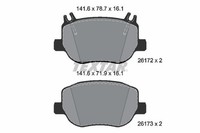 Bremsbelagsatz Scheibenbremse Hinten Textar 2617201 FÜR Mercedes