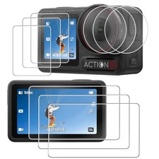 9PCS3Sets Screen Protector for DJI Osmo Action 5 Pro,Tempered Glass Screen Pr...