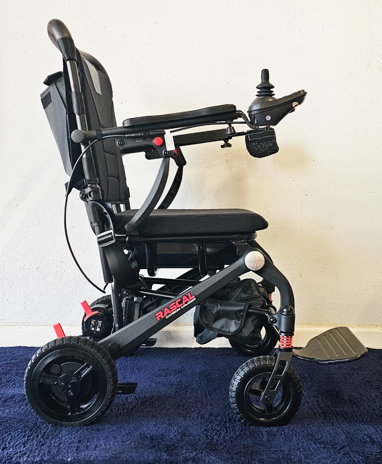 Rascal Lightweight Rascal Carbon Cruiser Lightweight Folding Electric Wheelchair - Open ...