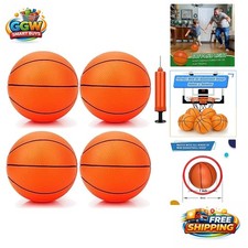 6-Inch PVC Mini Basketball Set of 4 - Ideal for Kids  Adults, Fun Play Anywhere