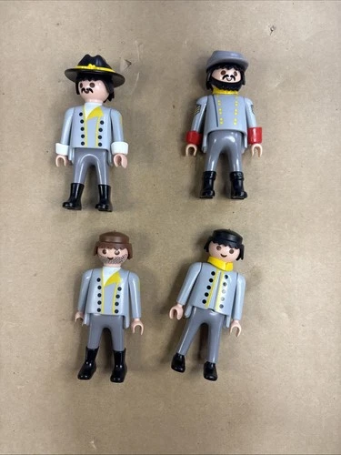 Vintage Playmobil Confederate  Soldiers Civil War Lot