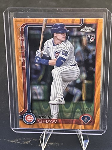 Topps 2025 cromo Matt Shaw #219 radiocontrol naranja Raywave 11/25
