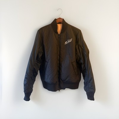 Nike NSW Synthetic Fill Bomber Jacket Black/Pink 928917-010 Men's Large Used