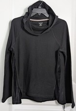 CALVIN KLEIN Women's Top Performance Cowl Neck Hoodie, Black, Size Small, New