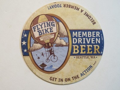 BEER COASTER ~ FLYING BIKE Cooperative Brewery ~ Seattle, WA ~ Biking Balloon