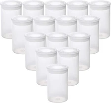 AKIRO Film Canisters with Caps 35 mm Empty Camera Reel Storage Transparent 