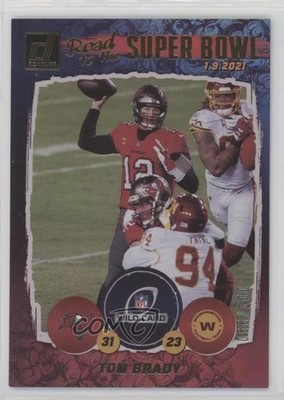 2021 Panini Donruss Road to The Super Bowl Wild Card Holo 66/100 Tom Brady 7eo